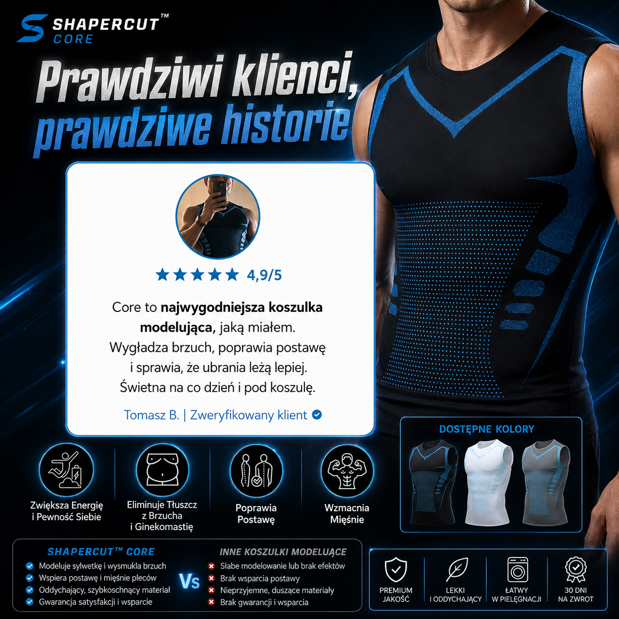 SHAPERCUT™ FORM | Kompresja od ramion do talii — przez cały dzień