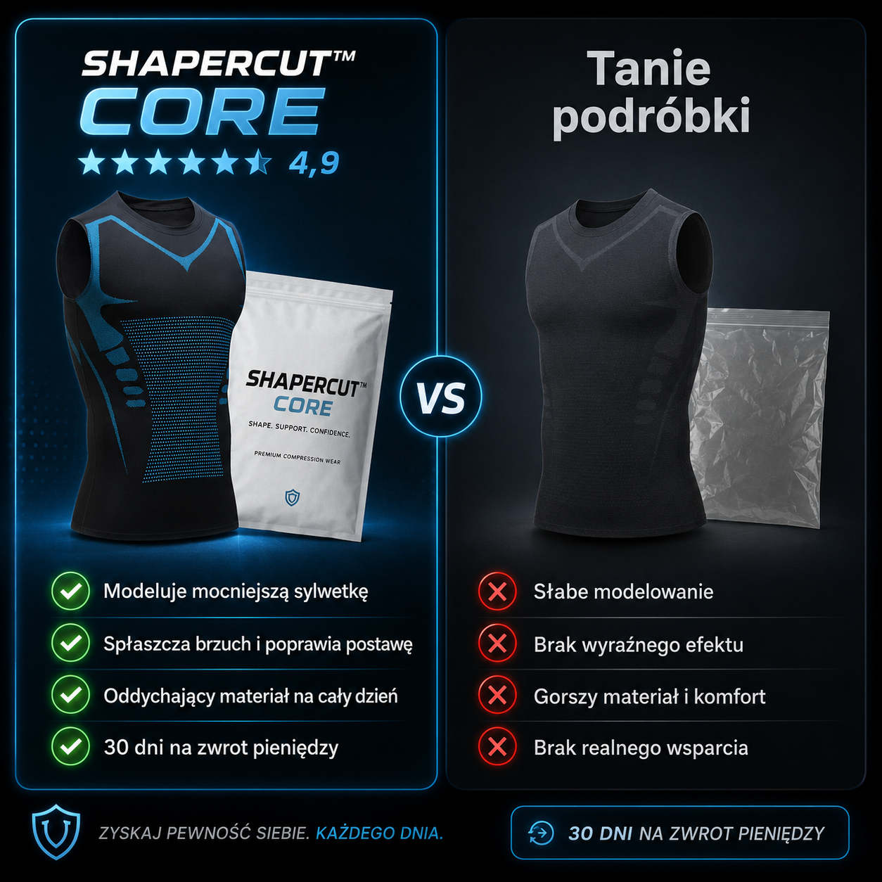SHAPERCUT™ CORE | Poczuj pewność, energię i kontrolę nad swoją sylwetką