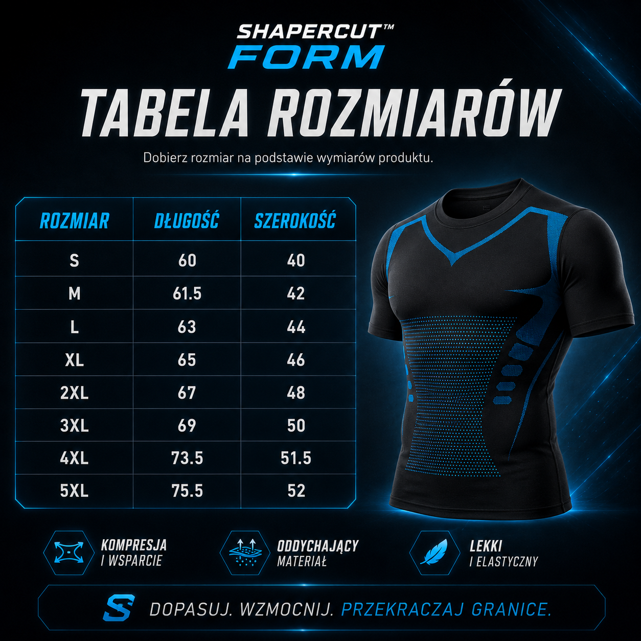 SHAPERCUT™ FORM | Kompresja od ramion do talii — przez cały dzień